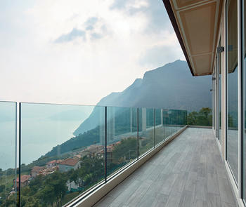 Interglass railing