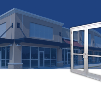 Aluminum storefront doors