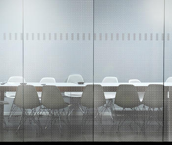 Quadratti glass in an office
