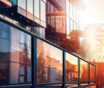 aluminum railing and windscreen