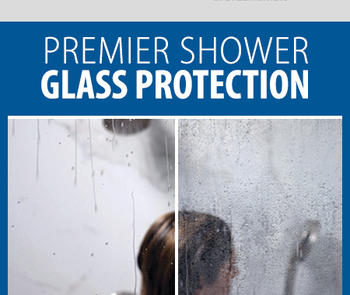 side by side comparison showing shower glass treated by diamon-fusion versus untreated. Contact a Hartung Sales Representative today to learn how Diamon-Fusion® can elevate your product line. 