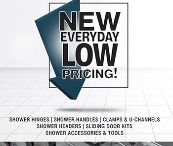 learn more about new everyday low pricing from fhc on frameless shower door hardware