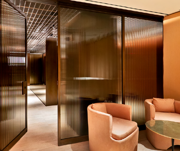 Nathan Allan's Channel Bronze architectural glass 