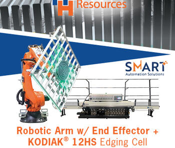 HHH Equipment Resources brings application-driven automation to glass edging with the SMART Automation Solutions™ Edging Cell. 